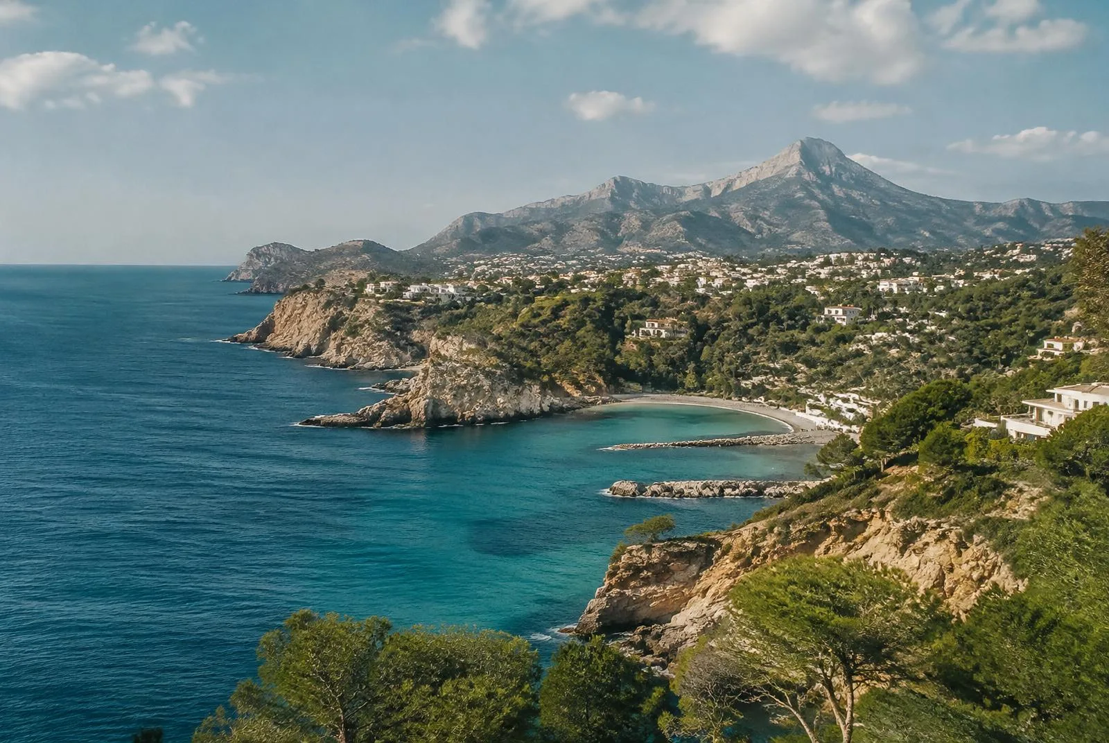 Turquoise coves on the Costa Blanca coastline